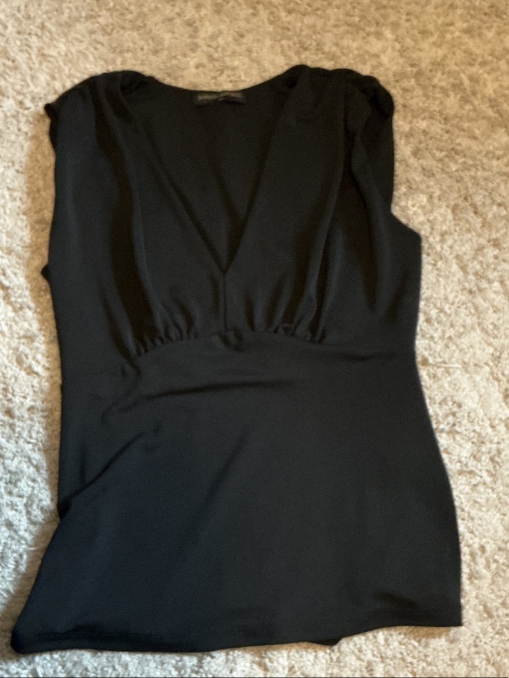 Banana Republic Black Sleeveless V-Neck Top